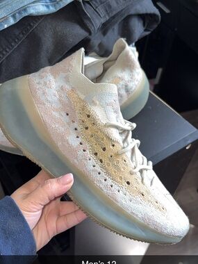 Yeezy Athletic Shoes in Beige, Gold and Cream